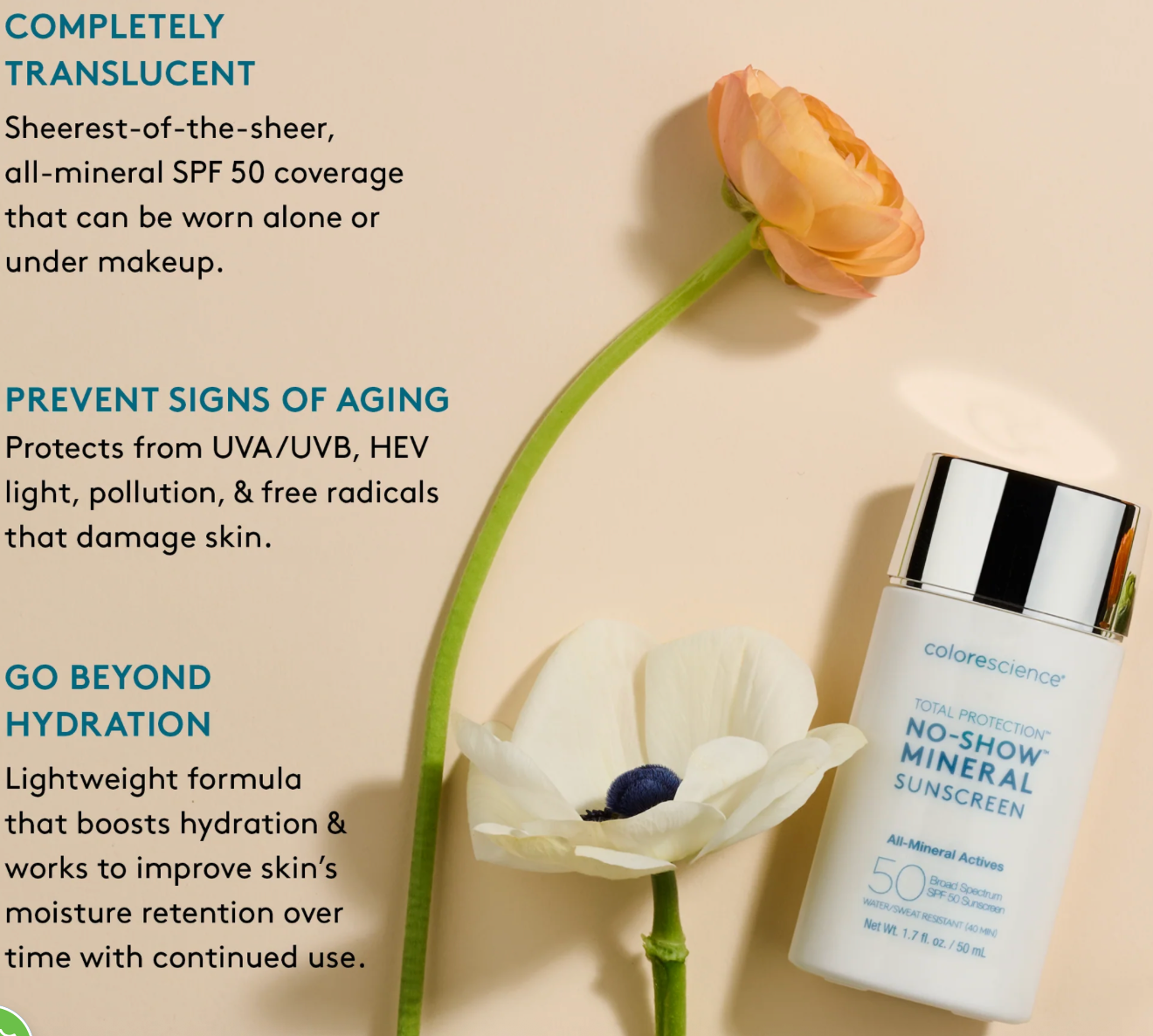 Total Protection® No-Show™ Mineral Sunscreen SPF 50